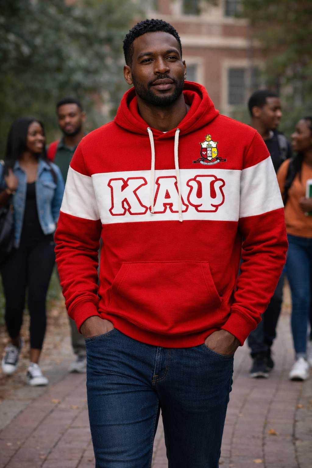 Kappa Alpha Psi Brotherhood Striped Hoodie