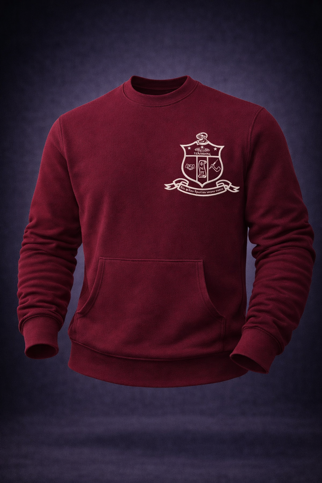 Fraternity Shield Pocket Crew Sweater