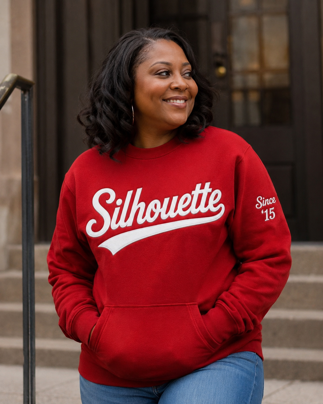 Custom Script Silhouette Crewneck