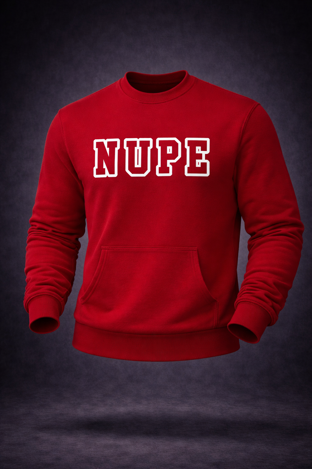 NUPE Twill Patch Crew Sweater