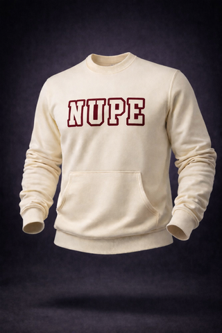 NUPE Twill Patch Crew Sweater