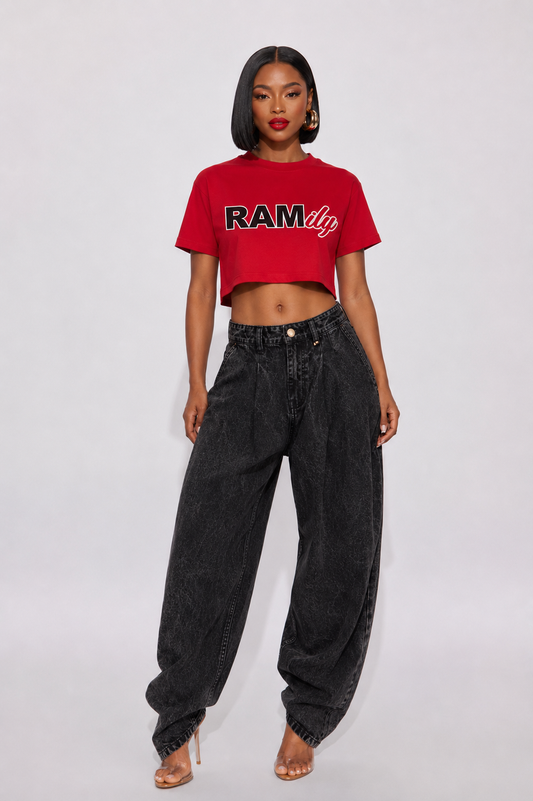 RAMily Oversize Crop Top Tee
