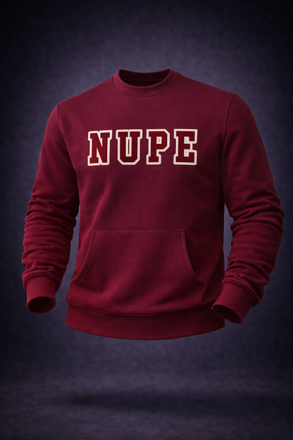 NUPE Twill Patch Crew Sweater
