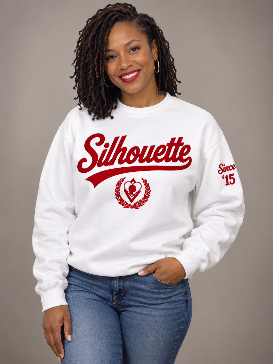 Custom Script Silhouette Crewneck