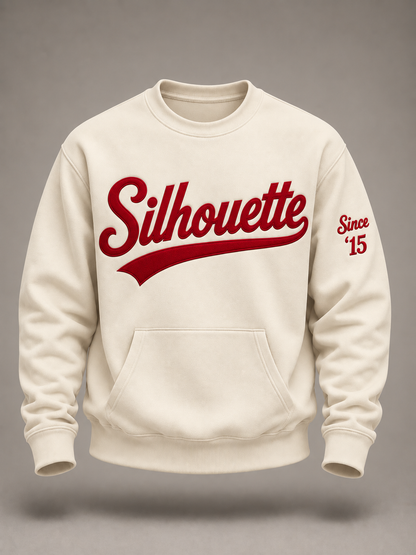 Custom Script Silhouette Crewneck