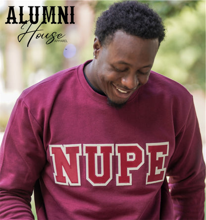 NUPE Twill Patch Crew Sweater