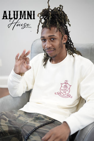 Fraternity Shield Pocket Crew Sweater