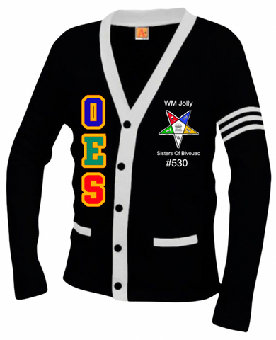 OES Sisters Of Bivouac #530 Cardigans
