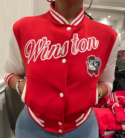 WSSU "Winston" Crop Letterman Jacket