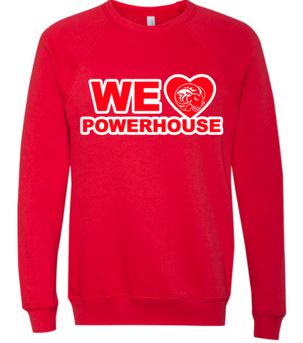 We LOVE Powerhouse Crew Sweater Cheer (Red)